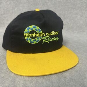 Vintage Manheim Auctions Hat Cap‎ Snap Back Embroidered Racing Mens 90s